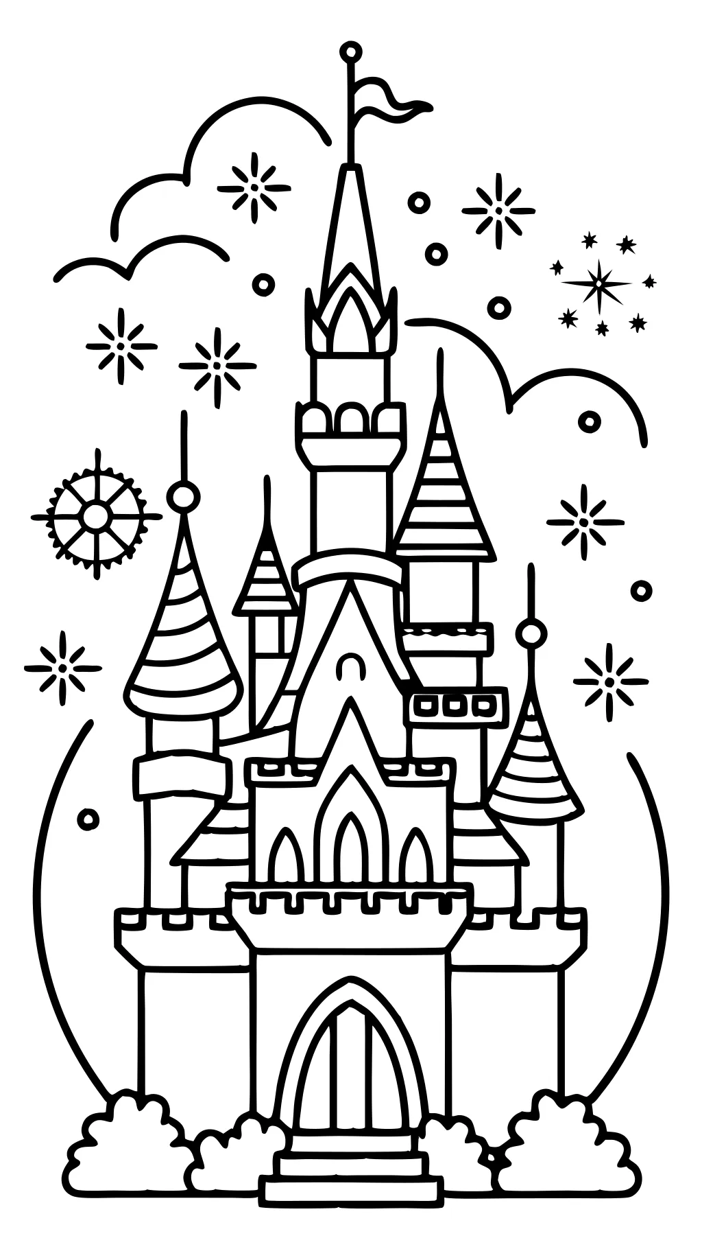 coloring pages disneyland